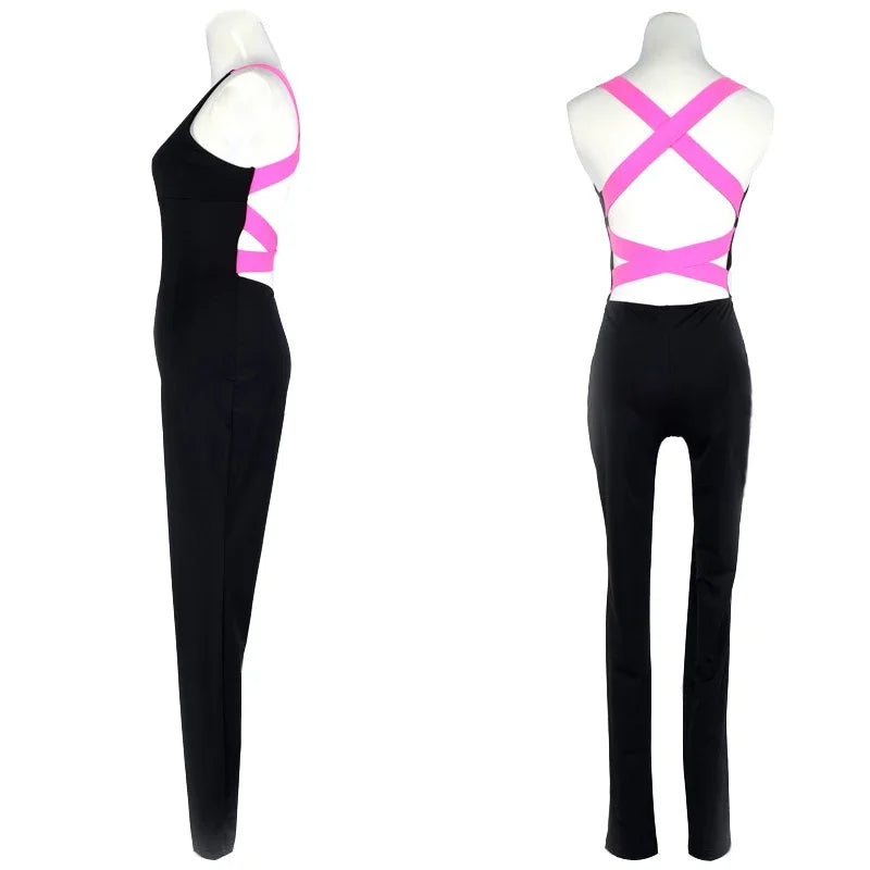 Sportswear women One piece Rompers Yoga Set Backless jumpsuit Sleeveless Sports Suits Gym Fitness Clothing workout Clothes