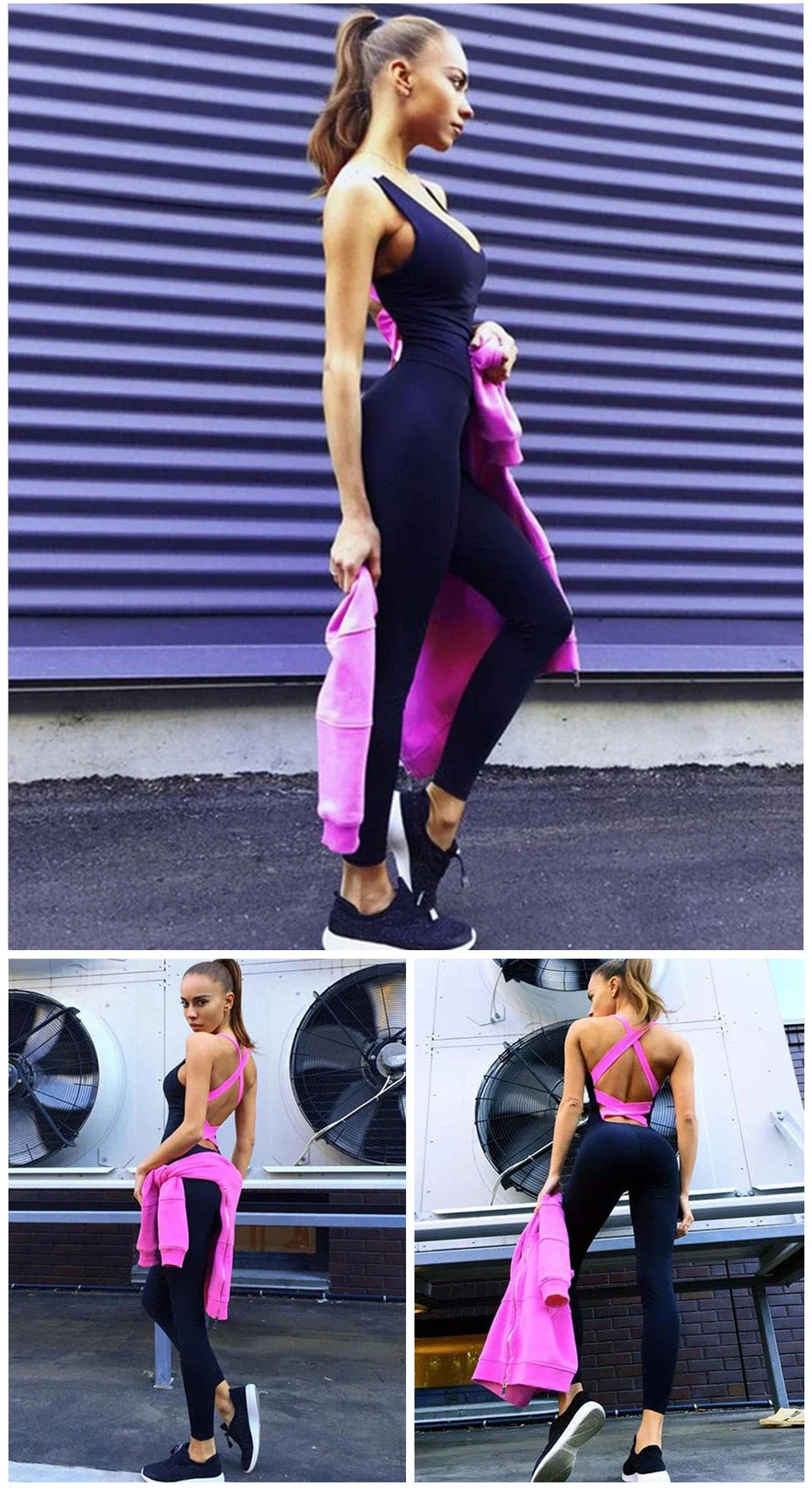 Sportswear women One piece Rompers Yoga Set Backless jumpsuit Sleeveless Sports Suits Gym Fitness Clothing workout Clothes