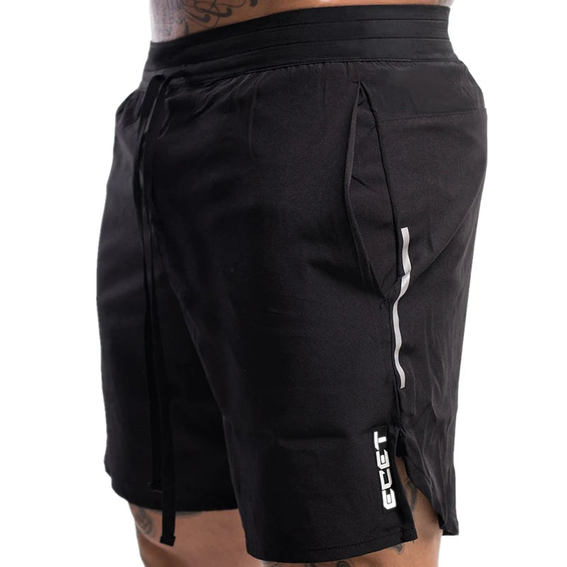 New Men's Fitness Casual Shorts Men's Summer Gym Exercise Men's Breathable Quick-Dry Sports Wear Jogging Beach Shorts