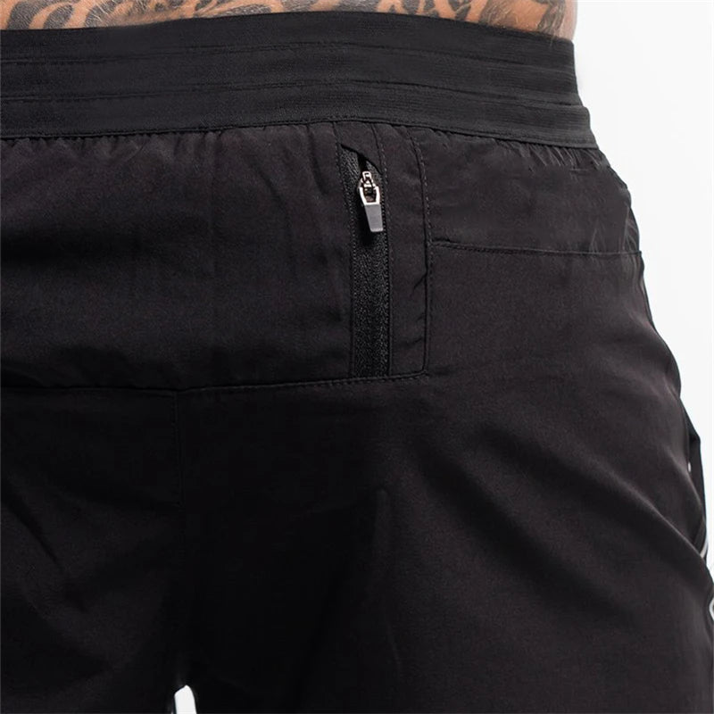 New Men's Fitness Casual Shorts Men's Summer Gym Exercise Men's Breathable Quick-Dry Sports Wear Jogging Beach Shorts