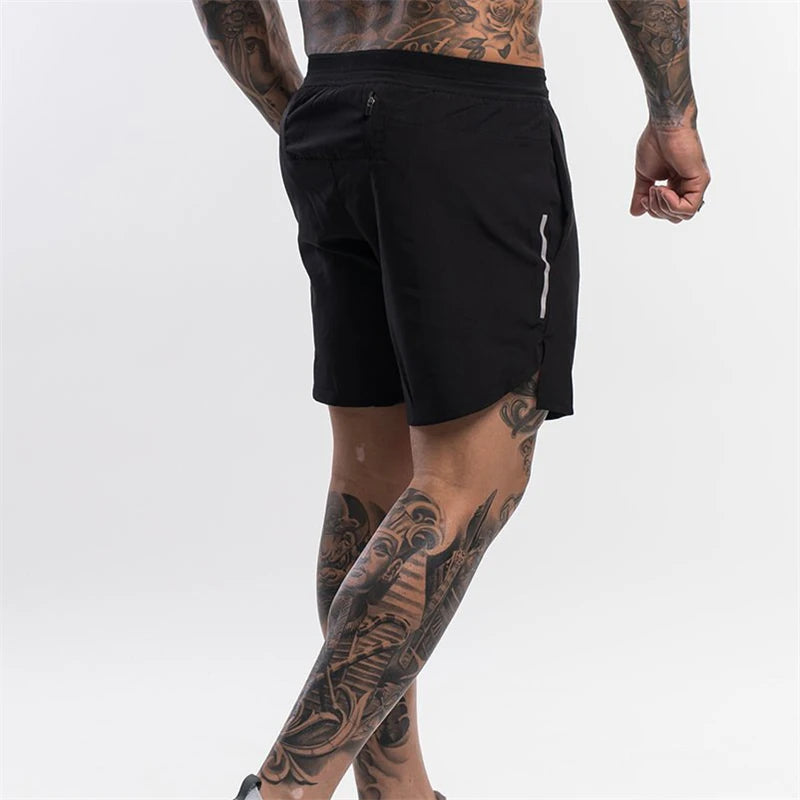 New Men's Fitness Casual Shorts Men's Summer Gym Exercise Men's Breathable Quick-Dry Sports Wear Jogging Beach Shorts