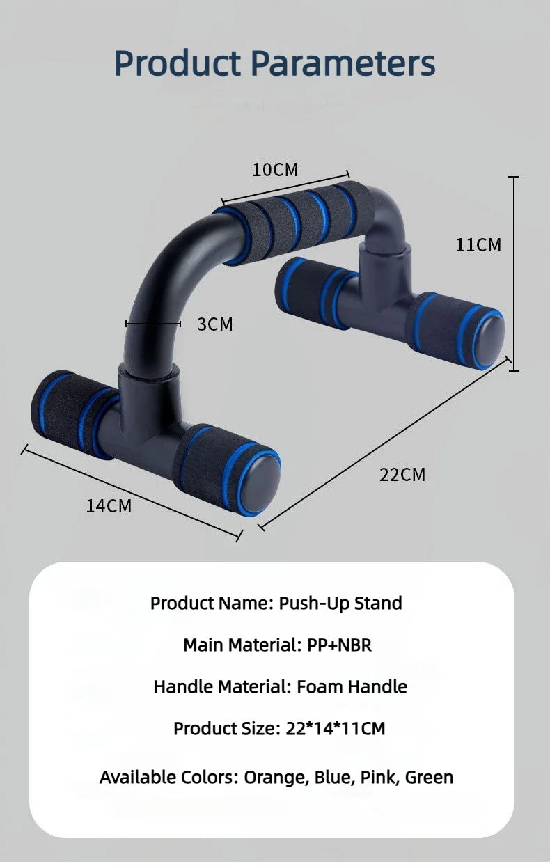 Non-Slip Push Up H-Shaped Support Bar Stand Home Fitness Power Rack Gym Handles Pushup Bars Exercise Arm Chest Muscle Training