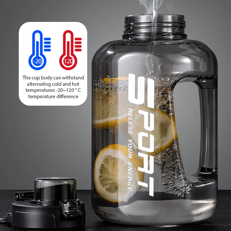 Water Bottle Large Sports Water Bottle Travel Kettle Large Fitness Gym Portable Capacity with Straw Leakage-Proof Cup Drinkware